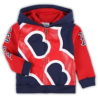 Toddler Navy Boston Red Sox Poster Board Full-Zip Hoodie