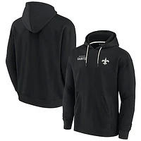 Unisex Fanatics Black New Orleans Saints Elements Super Soft Fleece Pullover Hoodie