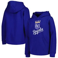 Youth Royal Kansas City Royals Team Primary Logo Pullover Hoodie