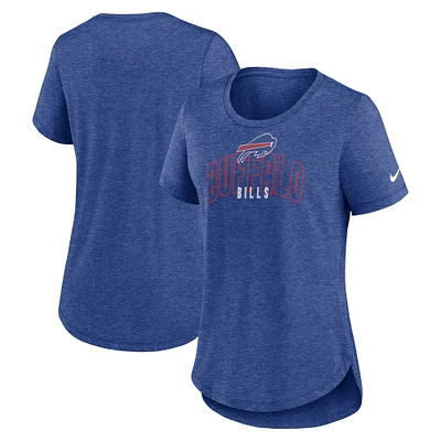 Women's Nike Heather Royal Buffalo Bills Fashion Tri-Blend T-Shirt