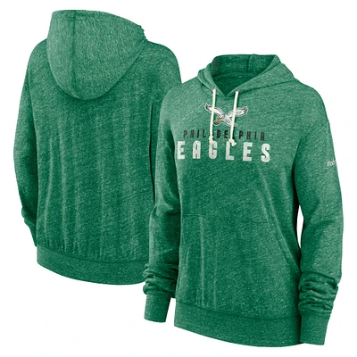 Women's Nike  Kelly Green Philadelphia Eagles Rewind Gym Vintage Lighweight Pullover Hoodie