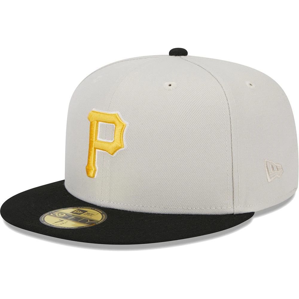 Men's New Era Gray/Black Pittsburgh Pirates World Class Back Patch 59FIFTY Fitted Hat