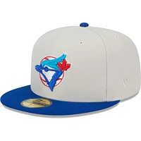 Men's New Era Gray/Royal Toronto Blue Jays World Class Back Patch 59FIFTY Fitted Hat