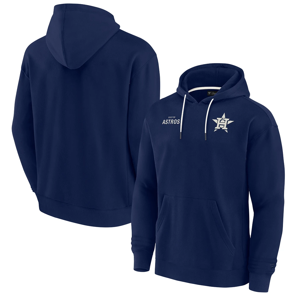 Unisex Fanatics Navy Houston Astros Elements Super Soft Fleece Pullover Hoodie