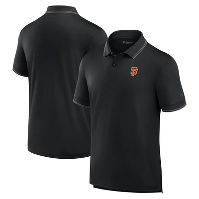 Men's Fanatics Black San Francisco Giants Pique Polo Shirt