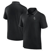 Men's Fanatics Black Chicago White Sox Pique Polo Shirt