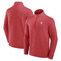 Men's Fanatics Red St. Louis Cardinals Quarter Zip