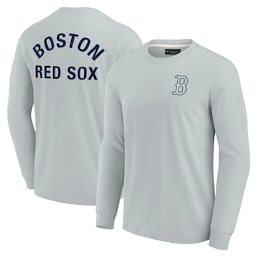 Unisex Fanatics Gray Boston Red Sox Elements Super Soft Long Sleeve T-Shirt