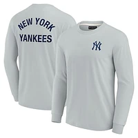 Unisex Fanatics Gray New York Yankees Elements Super Soft Long Sleeve T-Shirt