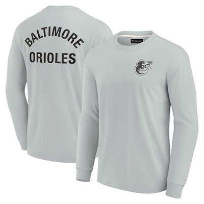 Unisex Fanatics Gray Baltimore Orioles Elements Super Soft Long Sleeve T-Shirt