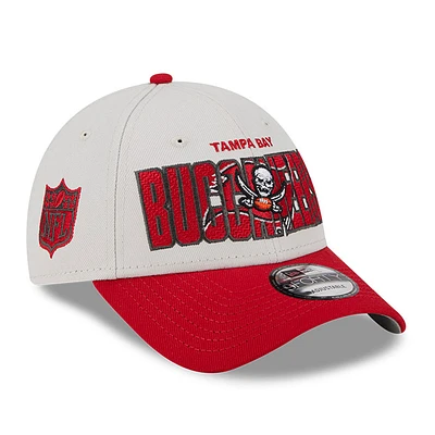 Men's New Era  Cream Tampa Bay Buccaneers 2023 NFL Draft 9FORTY Adjustable Snapback Hat