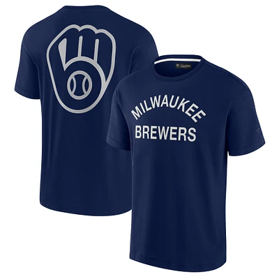 Unisex Fanatics Navy Milwaukee Brewers Elements Super Soft Short Sleeve T-Shirt