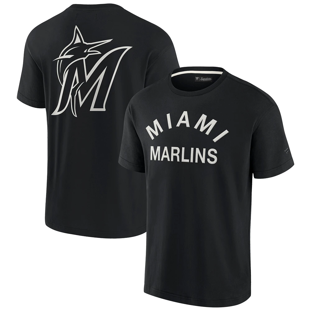 Unisex Fanatics Black Miami Marlins Elements Super Soft Short Sleeve T-Shirt