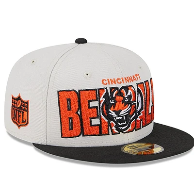 Men's New Era  Cream Cincinnati Bengals 2023 NFL Draft On Stage 59FIFTY Fitted Hat