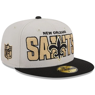 Men's New Era  Cream Orleans Saints 2023 NFL Draft On Stage 59FIFTY Fitted Hat