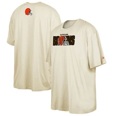 Men's New Era  Cream Cleveland Browns 2023 NFL Draft Big & Tall T-Shirt