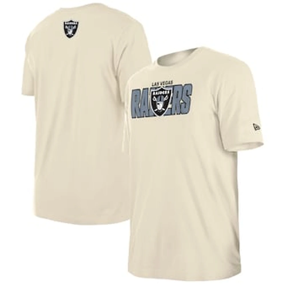 Men's New Era  Cream Las Vegas Raiders 2023 NFL Draft T-Shirt