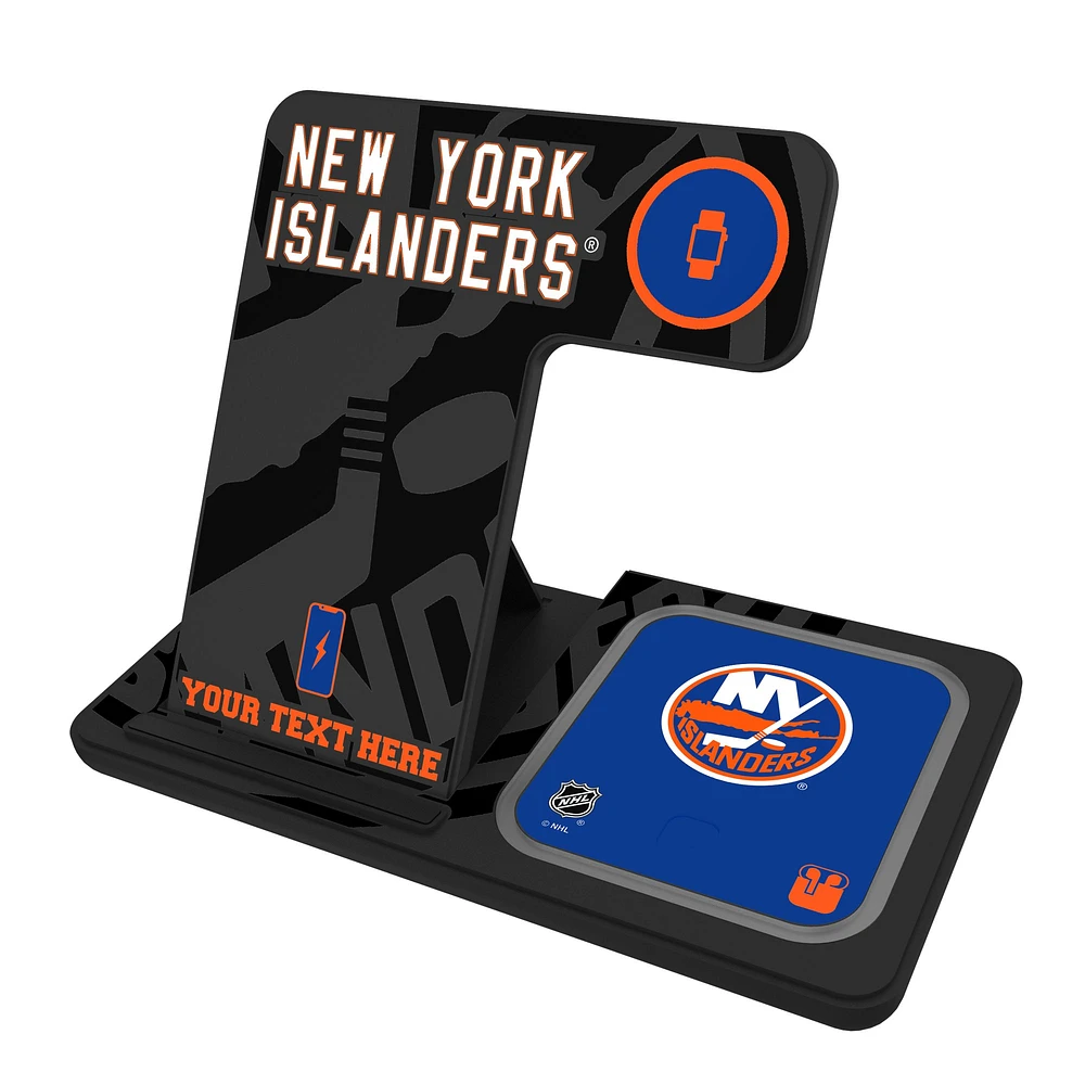 New York Islanders Personalized 3-in-1 Charging Station