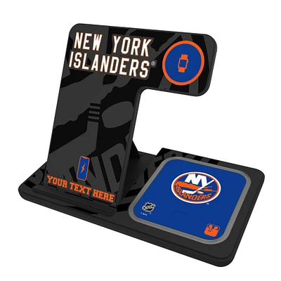 New York Islanders Personalized 3-in-1 Charging Station