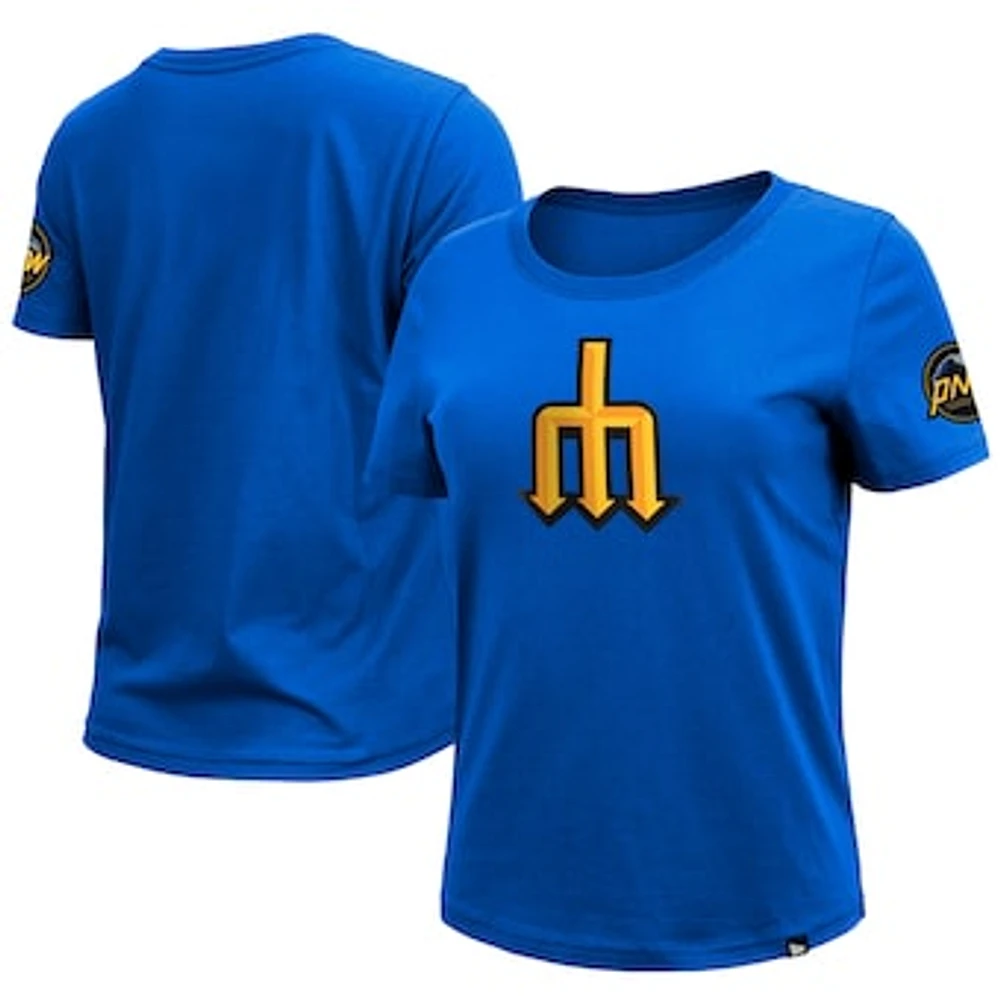 Women's New Era  Royal Seattle Mariners 2023 City Connect Logo T-Shirt