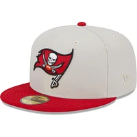 Men's New Era Khaki/Red Tampa Bay Buccaneers Super Bowl Champions Patch 59FIFTY Fitted Hat