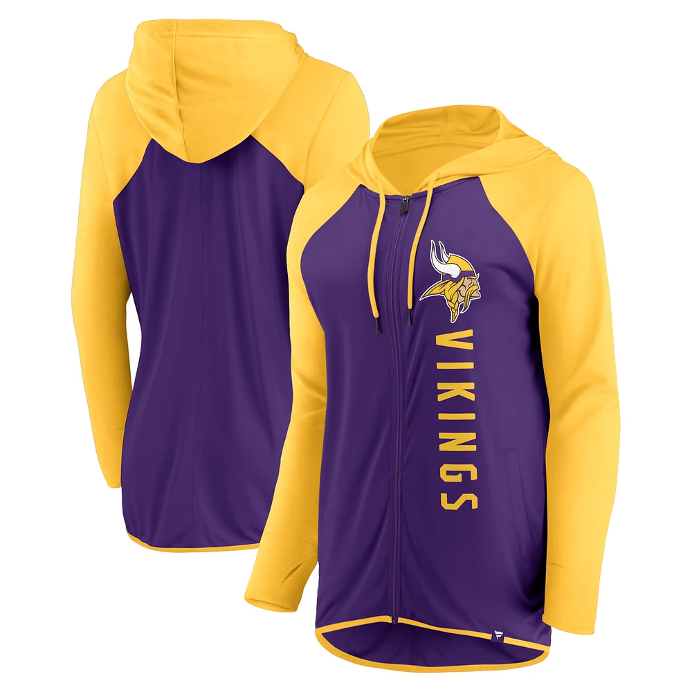 Women's Fanatics Purple/Gold Minnesota Vikings Forever Fan Full-Zip Hoodie