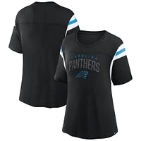 Women's Fanatics Black Carolina Panthers Classic Rhinestone T-Shirt