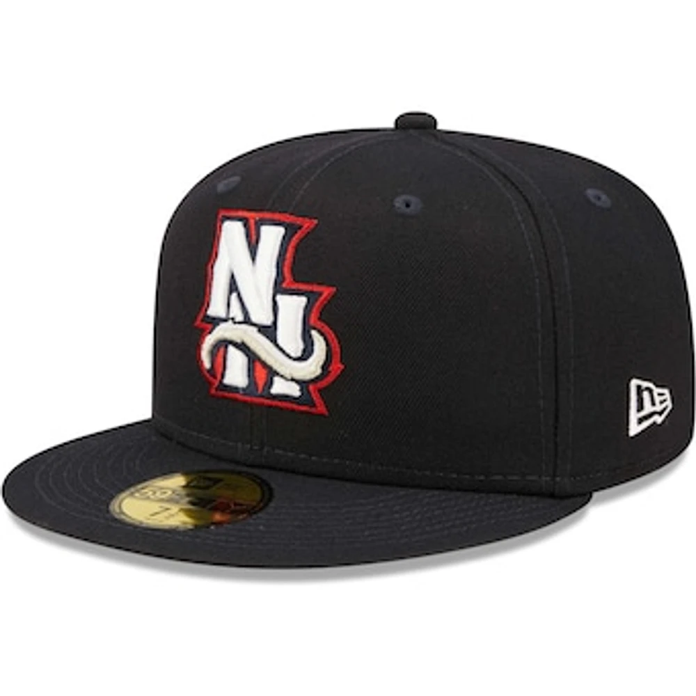 Men's New Era Navy Hampshire Fisher Cats Alternate 1 Authentic Collection 59FIFTY Fitted Hat