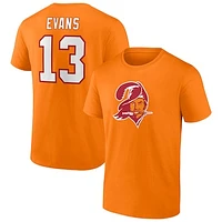 Men's Fanatics Mike Evans Orange Tampa Bay Buccaneers Throwback Player Icon Name & Number T-Shirt