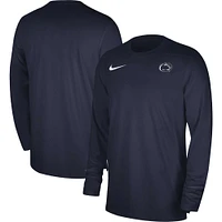 Men's Nike Navy Penn State Nittany Lions 2023 Sideline Coaches Long Sleeve Performance Top