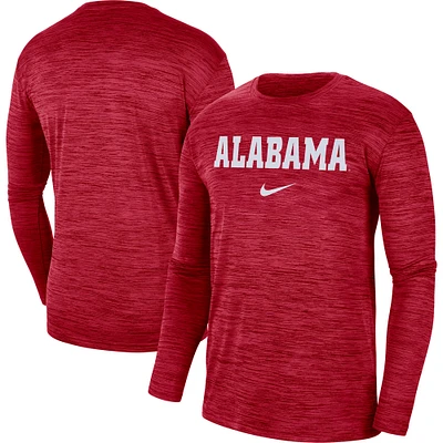 Men's Nike Crimson Alabama Crimson Tide Team Velocity Performance Long Sleeve T-Shirt