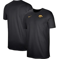 Men's Nike  Black Iowa Hawkeyes Sideline Coaches Performance Top