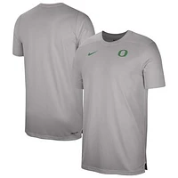 Men's Nike  Heather Gray Oregon Ducks Sideline Coaches Performance Top