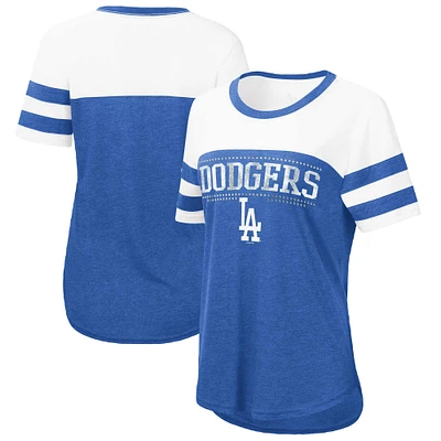 Women's Touch  Royal/White Los Angeles Dodgers Setter Lightweight Fitted T-Shirt