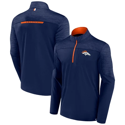 Men's Fanatics Navy Denver Broncos Defender Half-Zip Top