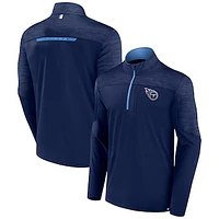 Men's Fanatics Navy Tennessee Titans Defender Half-Zip Top