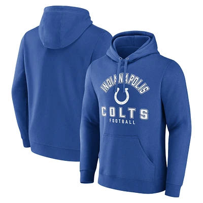 Men's  Royal Indianapolis Colts Between the Pylons Pullover Hoodie