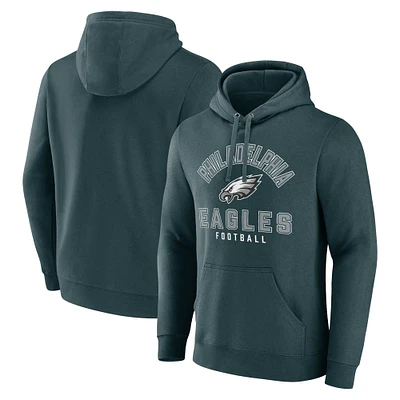 Men's Fanatics Midnight Green Philadelphia Eagles Between the Pylons Pullover Hoodie