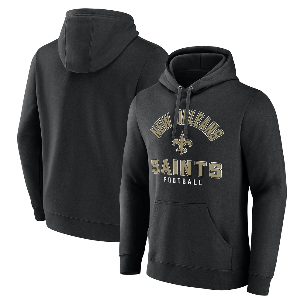 Men's Fanatics  Black New Orleans Saints Between the Pylons Pullover Hoodie