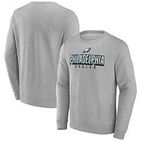 Men's Fanatics Heather Gray Philadelphia Eagles Bold Move Pullover Sweatshirt