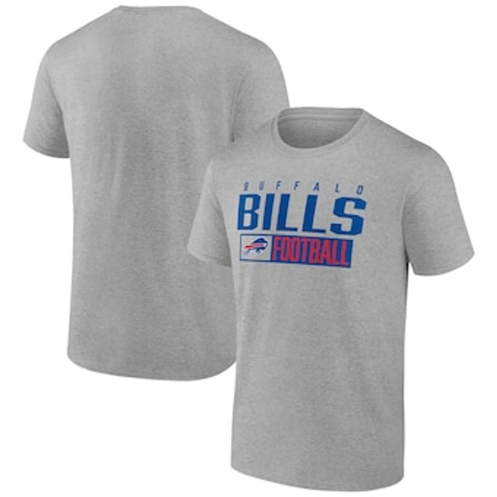 Men's Fanatics Heather Gray Buffalo Bills Box Pop T-Shirt