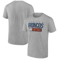 Men's Fanatics Heather Gray Denver Broncos Box Pop T-Shirt