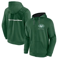 Men's Fanatics  Green New York Jets Defender Evo Full-Zip Hoodie