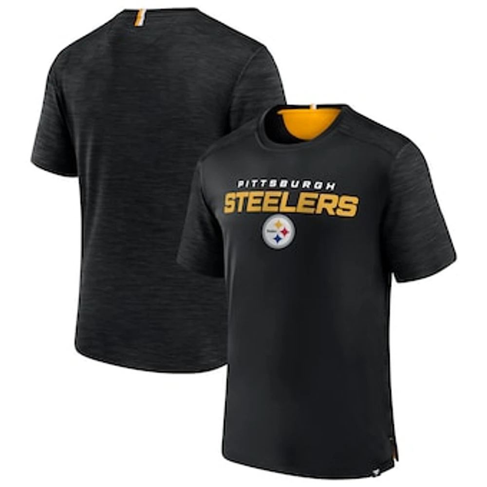 Men's Fanatics Black Pittsburgh Steelers Defender Evo T-Shirt