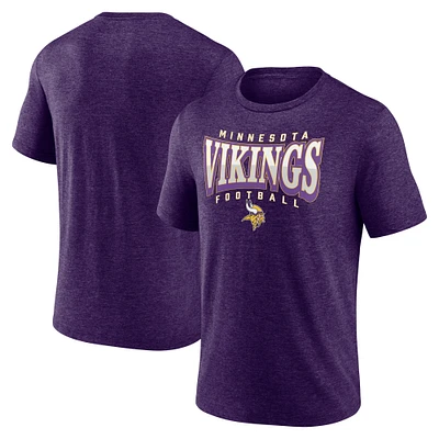 Men's Fanatics Heather Purple Minnesota Vikings Divided Warp Tri-Blend T-Shirt