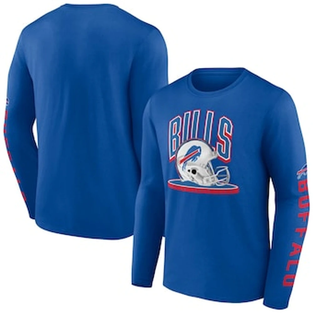 Men's Fanatics  Royal Buffalo Bills Helmet Platform Long Sleeve T-Shirt