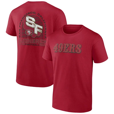 Men's Fanatics  Scarlet San Francisco 49ers Home Field Advantage T-Shirt