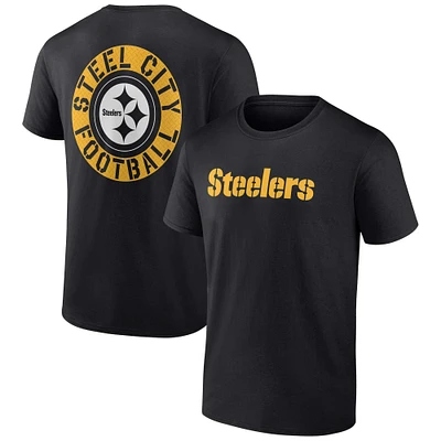 Men's  Black Pittsburgh Steelers Home Field Advantage T-Shirt