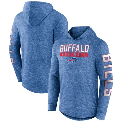 Men's Fanatics Heather Royal Buffalo Bills Pill Stack Long Sleeve Hoodie T-Shirt