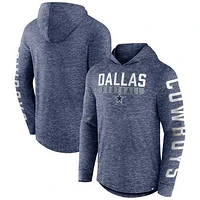 Men's Fanatics Heather Navy Dallas Cowboys Pill Stack Long Sleeve Hoodie T-Shirt